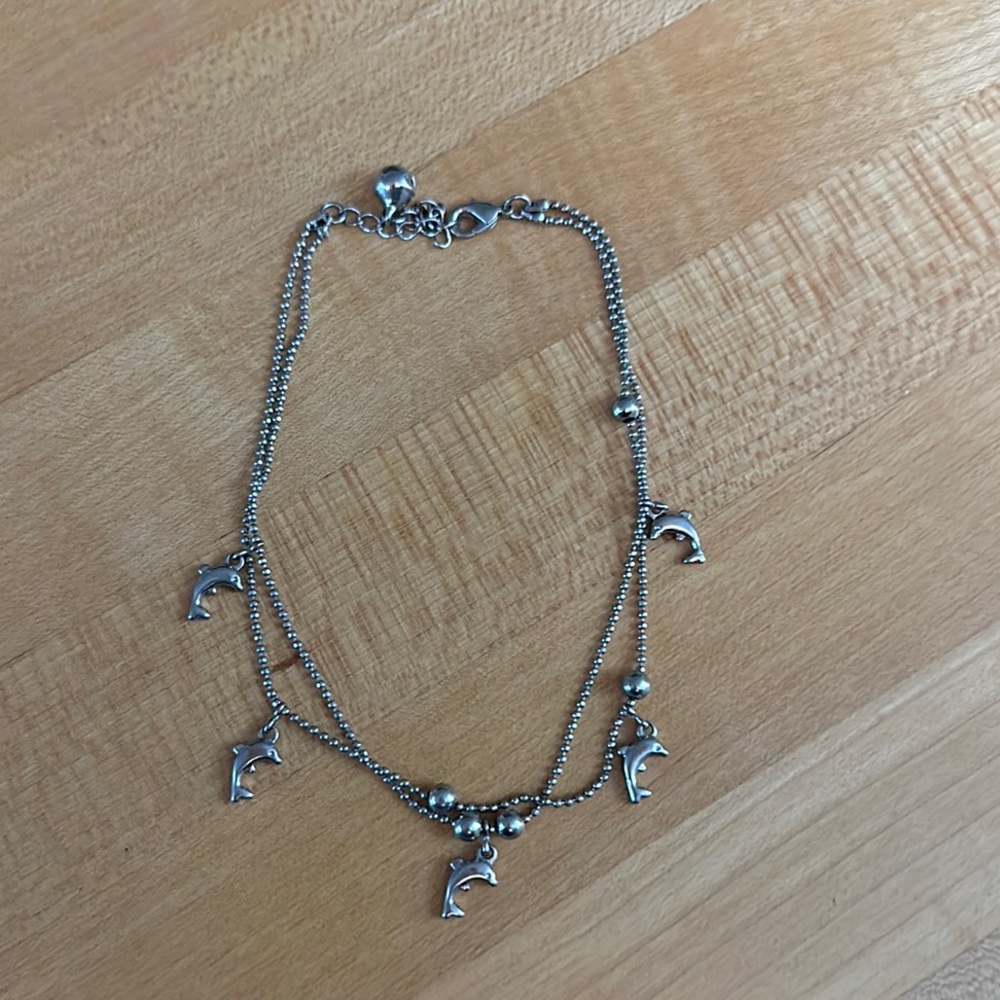 Double chain dolphin bracelet/anklet